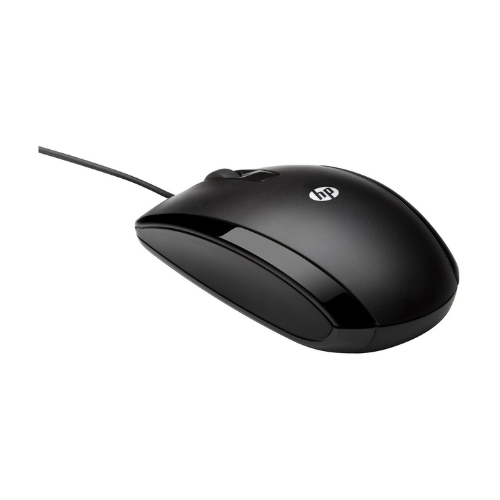 Détail du capteur optique de la HP Souris Filaire X500, garantissant une précision de 1000 DPI.