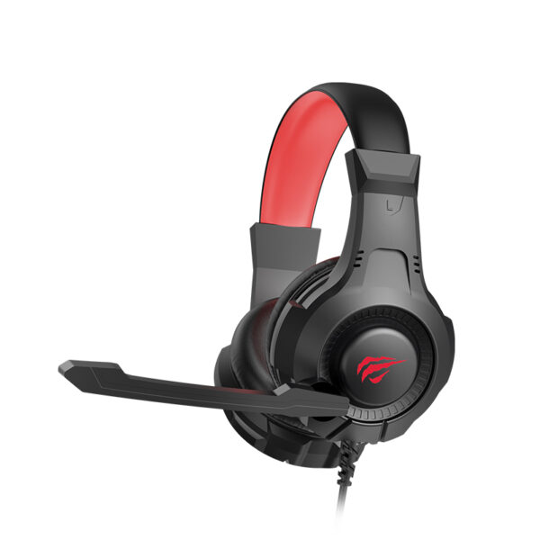 Casque gaming HAVIT H2031D avec coussinets ergonomiques et micro flexible.