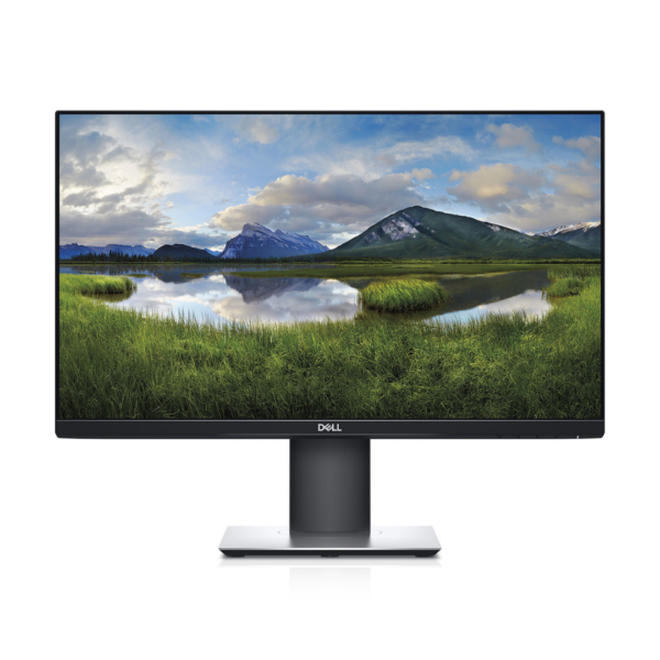 Vue avant du moniteur Dell E2318H 23″ avec écran Full HD et design moderne.