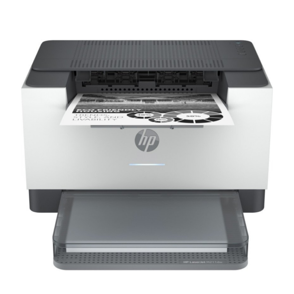 Imprimante HP LaserJet Pro M404dn avec duplex automatique et connexion réseau, idéale pour les bureaux professionnels.