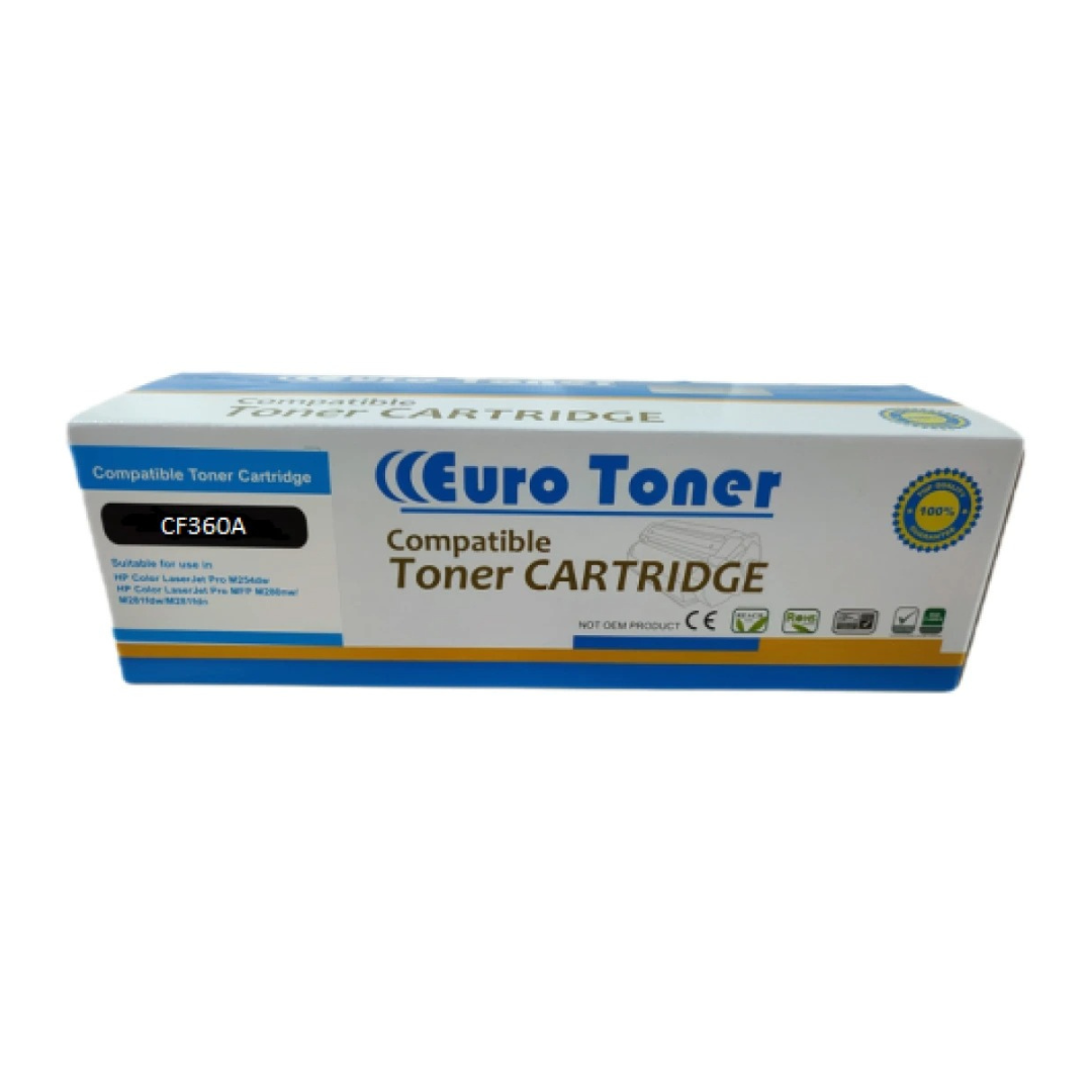 Cartouche toner noir EURO TONER CF360A/CRG-040 BK compatible HP et Canon