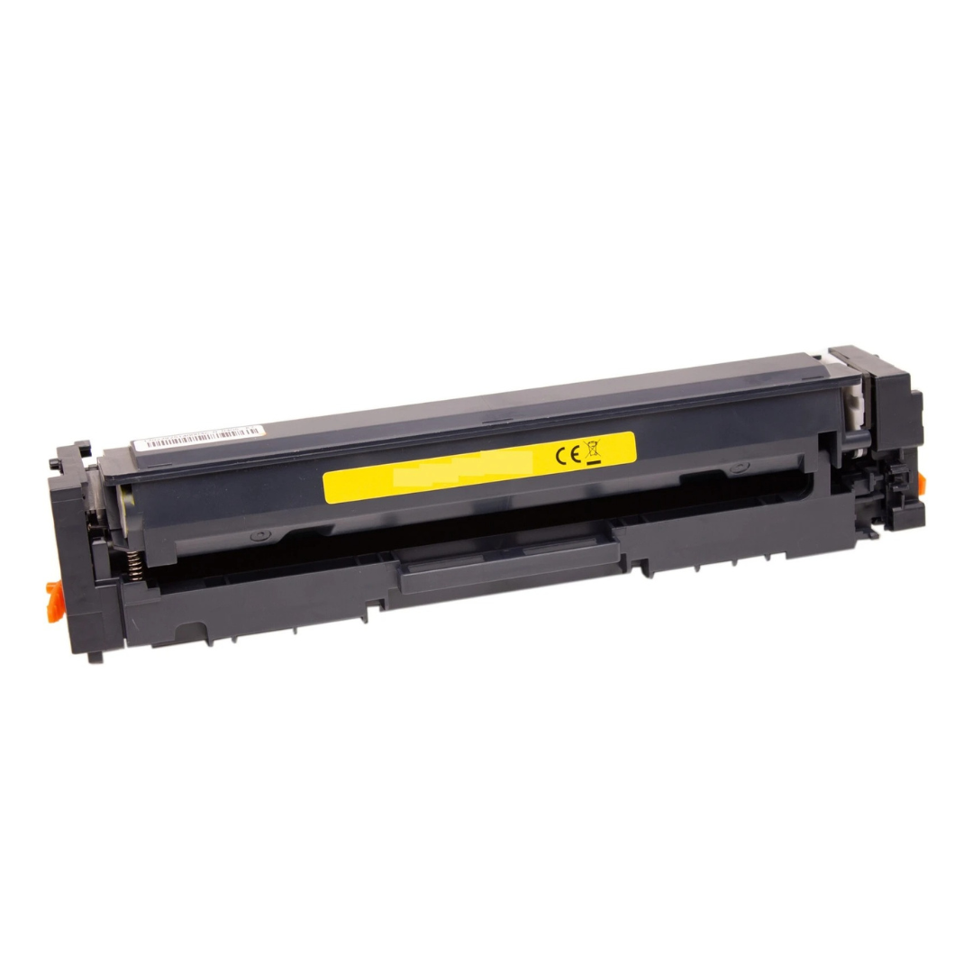 Cartouche de toner EURO TONER W2112A YL Yellow compatible HP, vue de face.