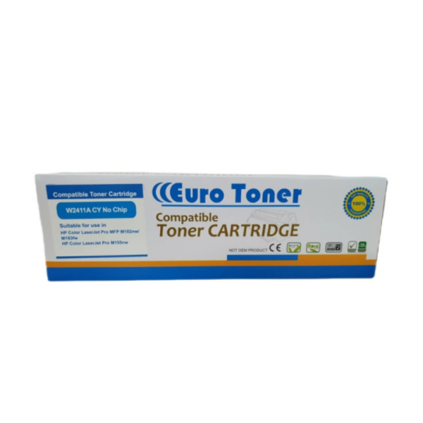 Toner EURO W2411A CY cyan compatible HP – Impression de haute qualité avec un rendement élevé.