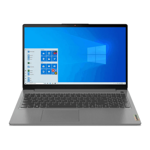 Ordinateur portable Lenovo IdeaPad 3 15ITL6 ouvert sur un bureau moderne.