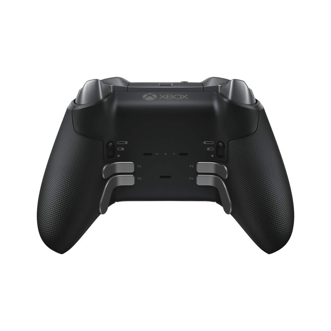 Manette Xbox Elite Series 2 en gros plan, vue des gâchettes et des boutons.