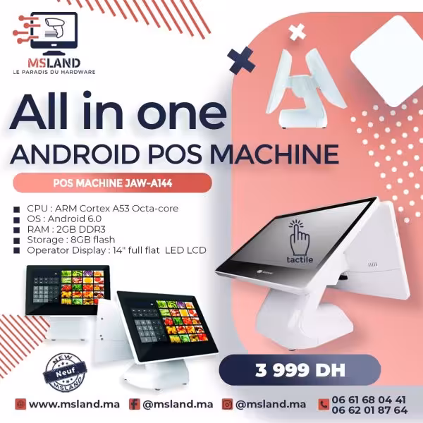 Découvrez la Caisse Tactile Enregistreuse Android POS Machine JAW-A144