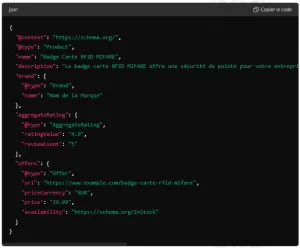 carte rfid Schéma-JSON-LD en msland