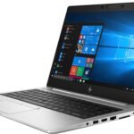 Vue du HP EliteBook x360 1040 G6 en position ordinateur portable montrant son design élégant.