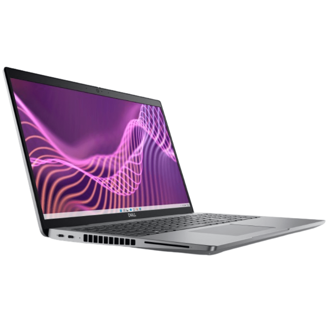 Vue latérale du Dell Latitude 5540 montrant son design fin et ses ports.