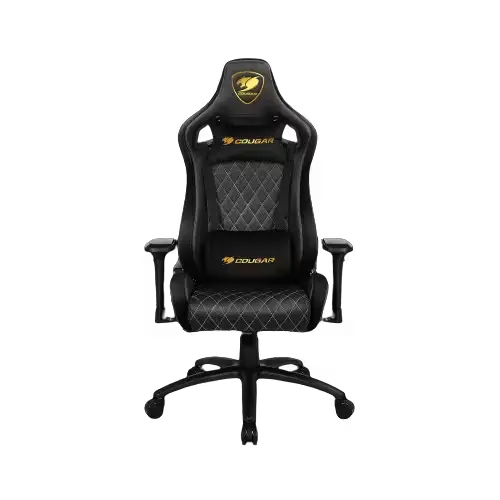 Chaise gamer maroc ergonomique en noir avec coussins rembourrés