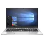 Vue de face du laptop HP EliteBook 830 G7 montrant le design élégant et le clavier rétroéclairé.