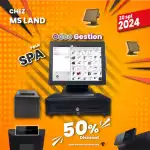 Pack complet de gestion SPA comprenant un écran tactile 15 pouces, un tiroir automatique et une imprimante thermique.