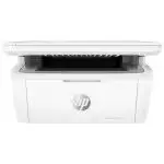 Imprimante HP LaserJet M141w connectée à un smartphone via Wi-Fi.