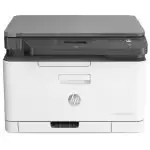 Vue complète de l’imprimante HP Laser Color MFP 178nw posée sur un bureau