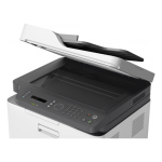 Vue avant de l’imprimante laser couleur HP MFP 179fnw avec écran LED.