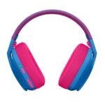 Casque sans fil Logitech G435 Bluetooth bleu, vue avant.