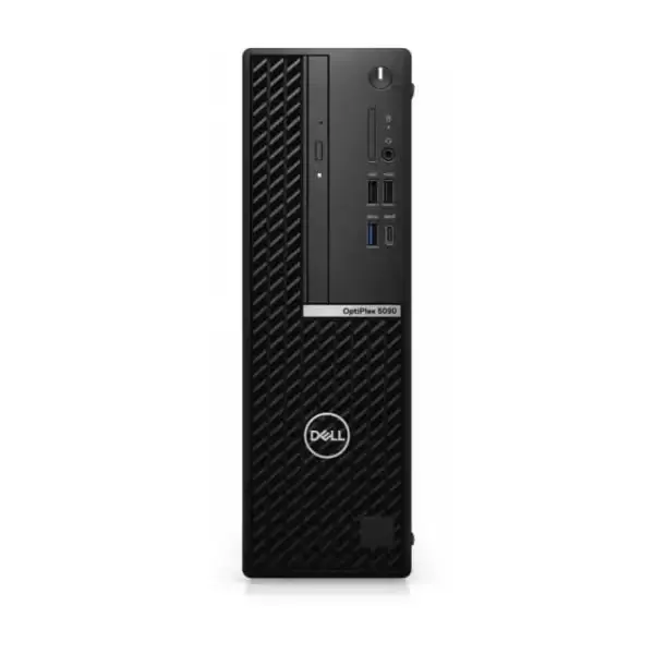 Vue de face de l'ordinateur de bureau Dell Optiplex 5090 i5, design compact et moderne.
