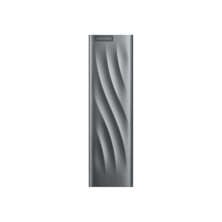 Disque dur externe Lenovo PS8 SSD 2 To en aluminium gris.