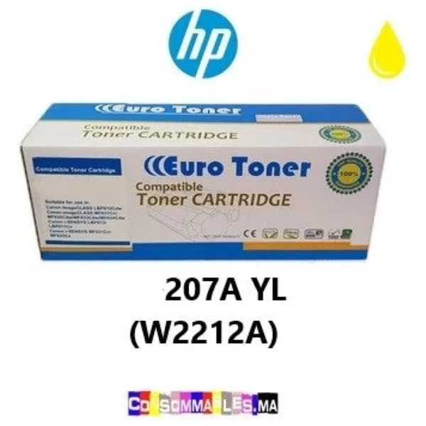 Toner jaune EURO CE322A YL compatible HP – Impressions nettes et précises