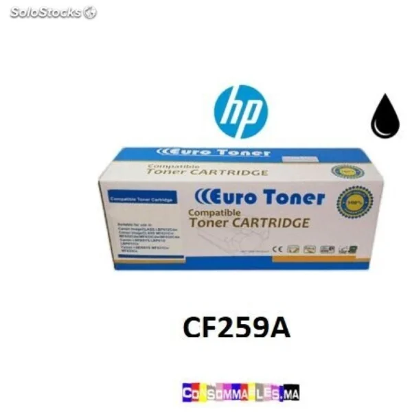 Cartouche de toner EURO TONER CF 259A compatible avec imprimantes HP LaserJet.