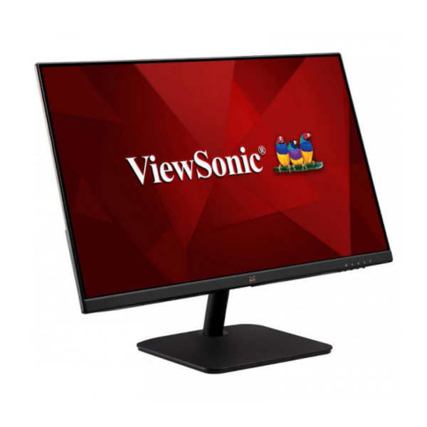 Profil mince de l’écran ViewSonic VA2432-H avec design moderne et ergonomique.