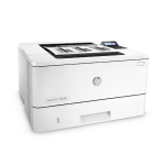 Vue du bac à papier de l'imprimante HP LaserJet Pro M402dn, montrant la capacité d'alimentation de papier de 250 feuilles pour un usage prolongé.