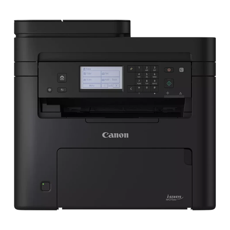 Imprimante multifonction laser monochrome Canon MF275dw sur un bureau moderne