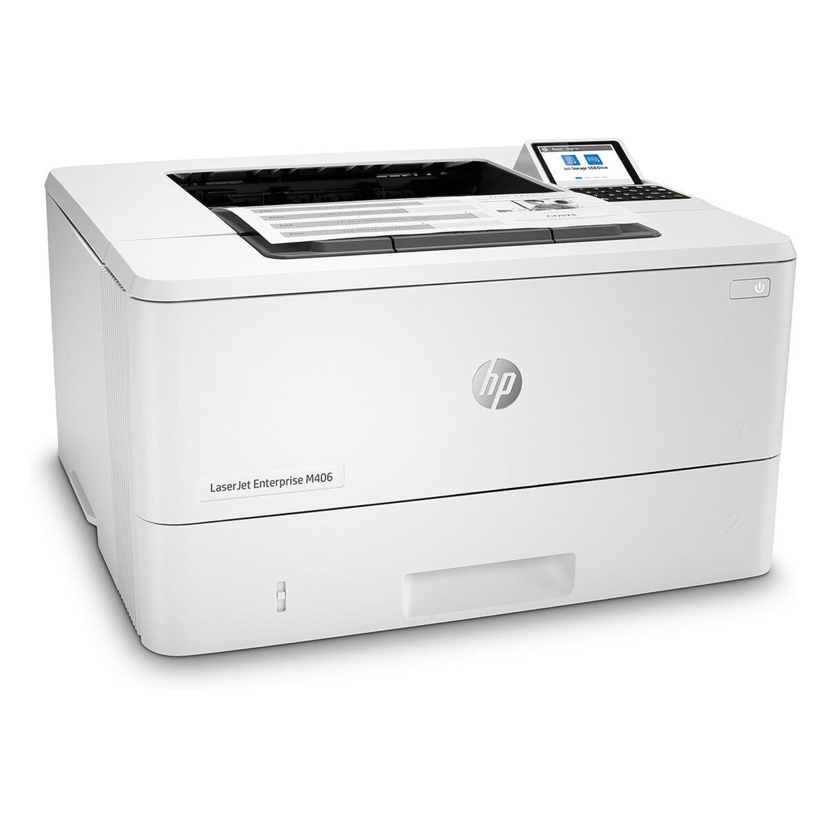 Imprimante HP M406dn laser monochrome vue de face