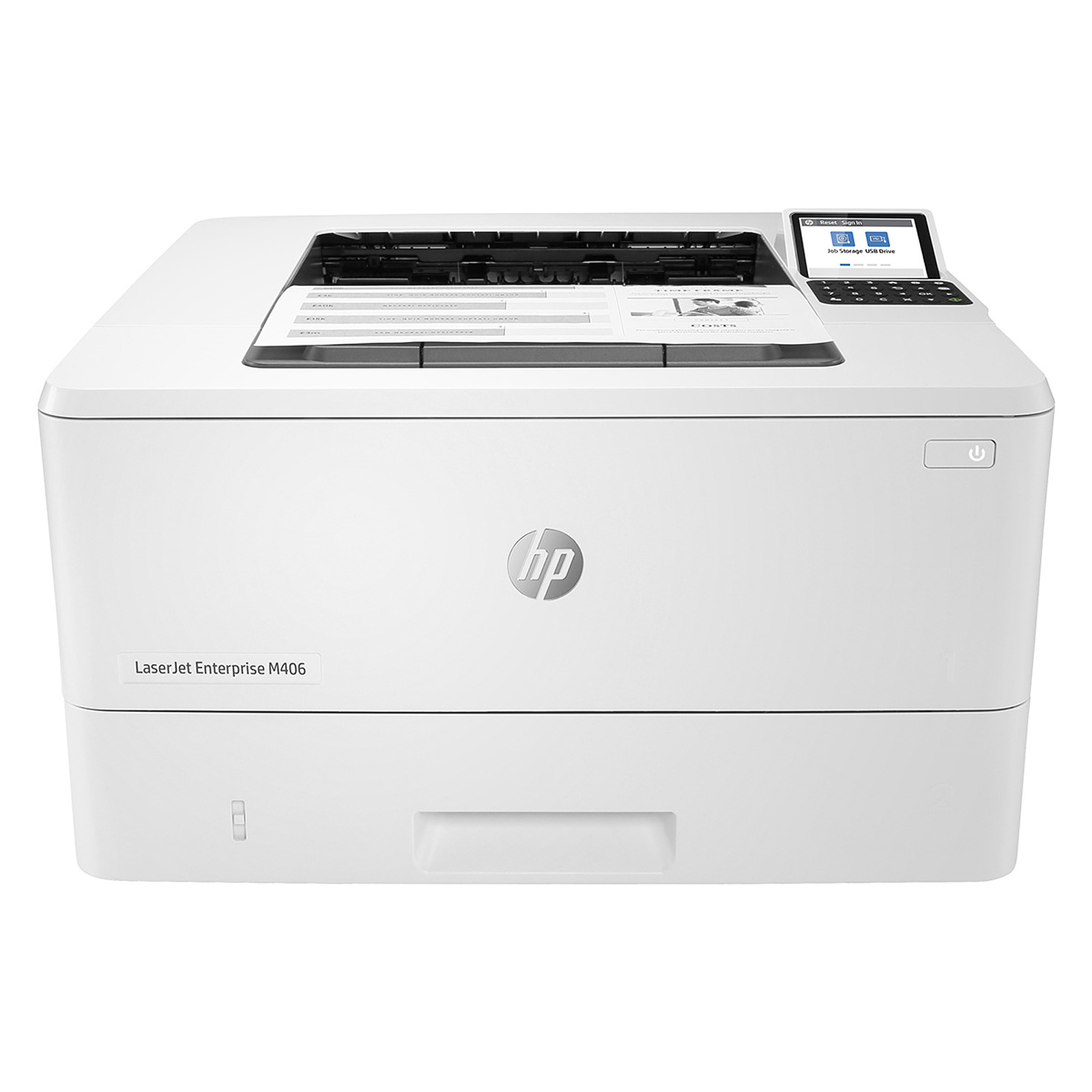 Imprimante HP M406dn laser monochrome vue de face