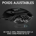 Logitech souris filaire G502 Hero, capteur optique 25 600 DPI pour gamer droitier