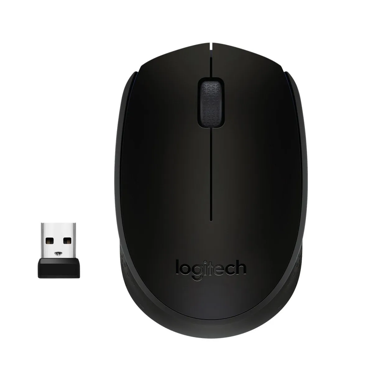 LOGITECH M171 BLACK-K SOURIS AMBIDEXTRE RF SANS FIL OPTIQUE 1000 DPI Vue de la souris LOGITECH M171 BLACK-K, design compact et élégant.