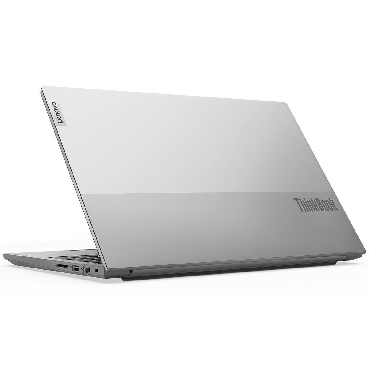 Ports de connectivité du Lenovo ThinkBook i7-1255U, incluant USB-C, USB-A et HDMI.