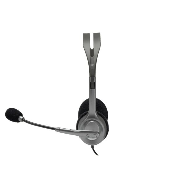 Microphone rotatif du casque Logitech H110 avec réduction du bruit.