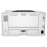 Gros plan du bac à papier de la HP LaserJet Pro M402dne montrant sa capacité impressionnante.