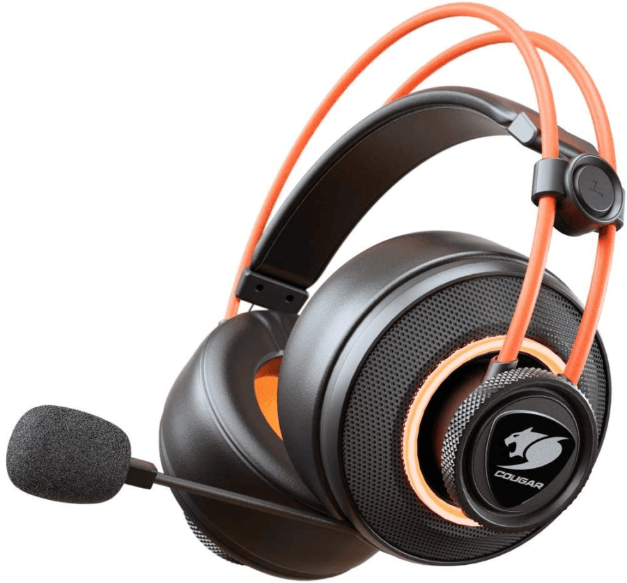 Casque de Gaming Cougar Immersa Pro Ti avec son surround 7.1 et coussinets à mémoire de forme.