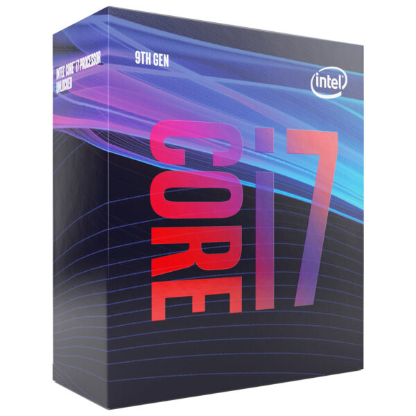 Vue avant du processeur Intel Core i7-9700