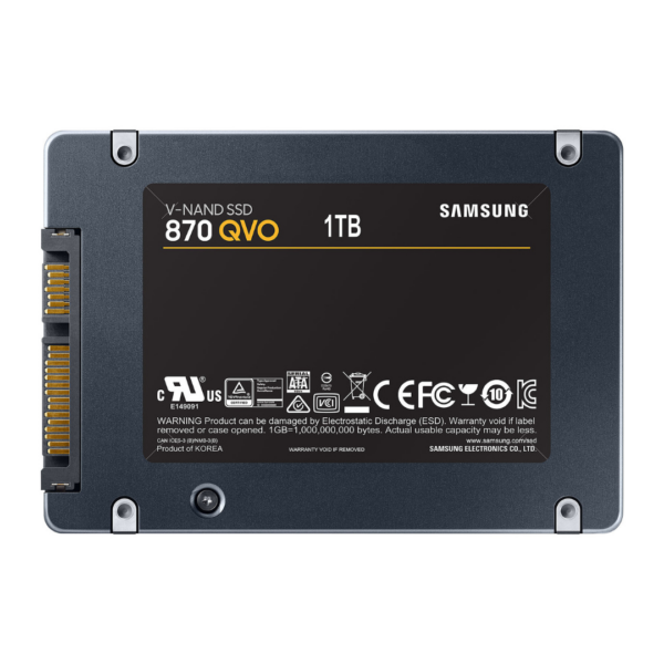 Connectique SATA du SSD Samsung 870 QVO 1 To.