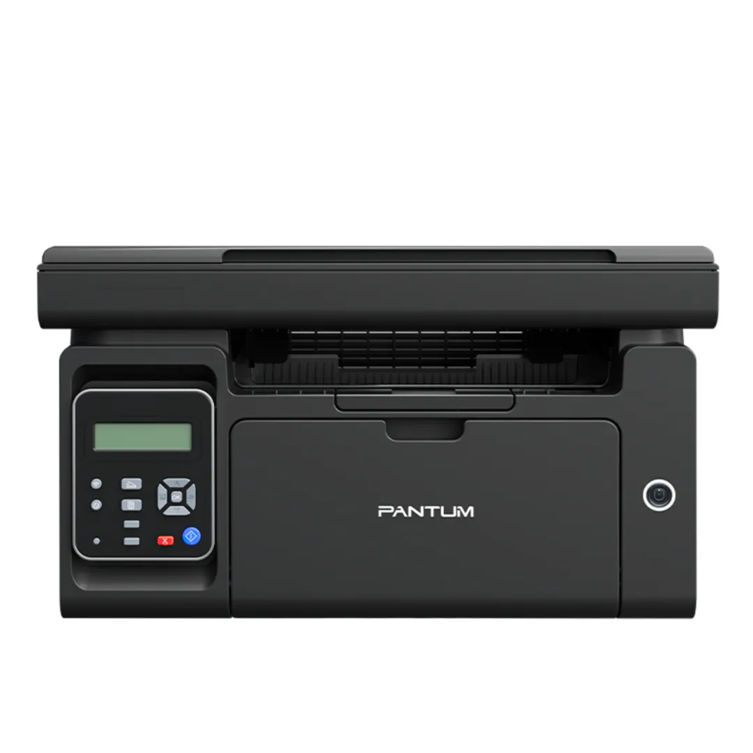 Imprimante Laser Monochrome M6500nw en action. Imprimante Laser M6500nw connectée via Wi-Fi sur un bureau moderne.
