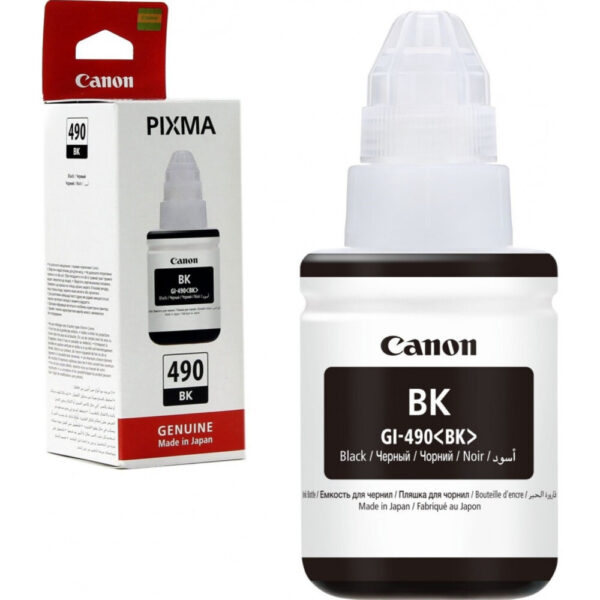 Bouteille d'encre Canon GI-490 BK Noir (0663C001AB)