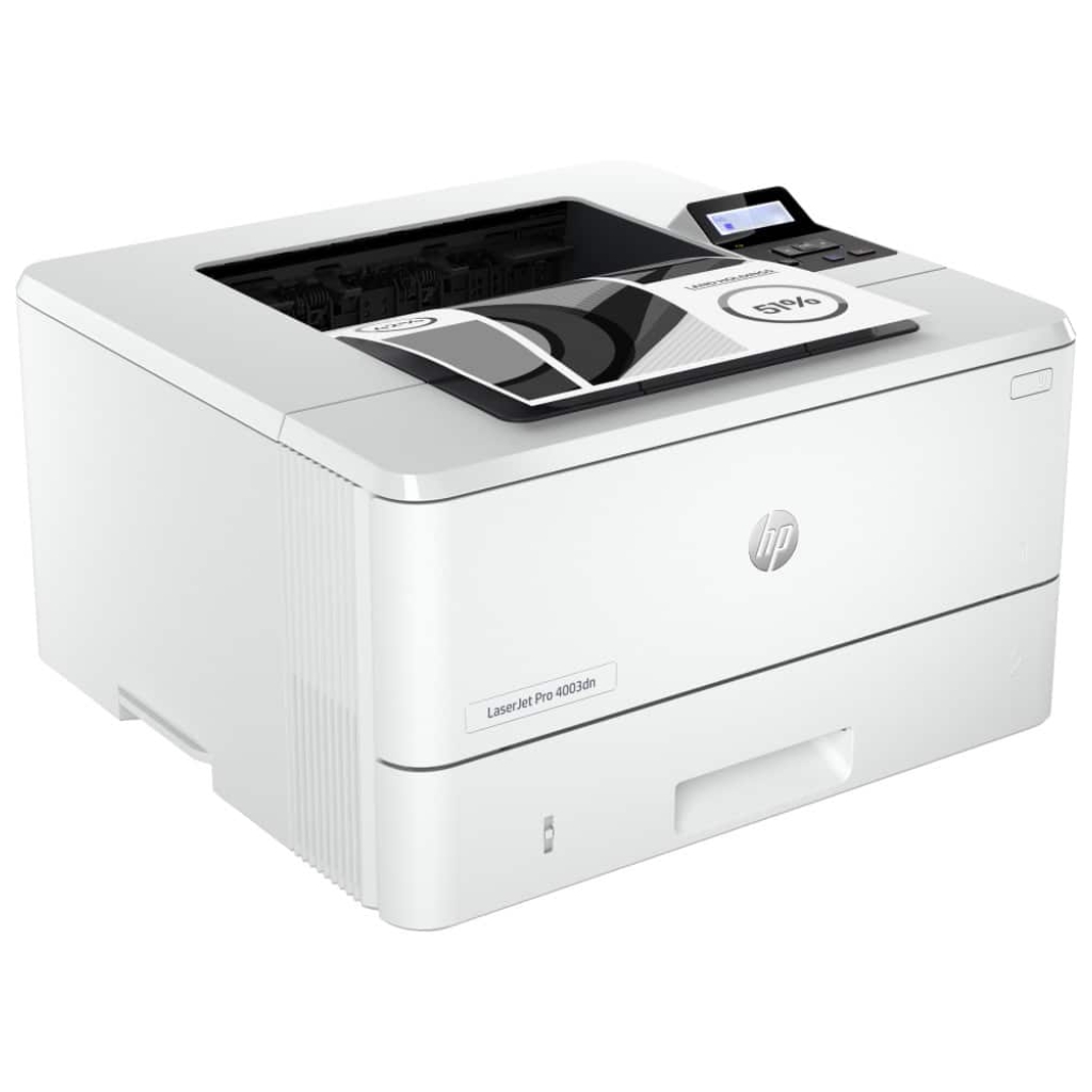 HP LaserJet Pro 4003dn Monochrome – Vue avant de l’imprimante