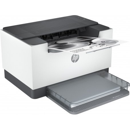 Vue avant de l'imprimante LaserJet HP M211d avec design compact.