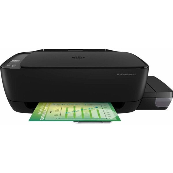 Imprimante HP Ink Tank 415 vue de face avec son design compact et moderne.