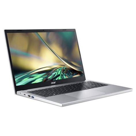 Acer Aspire 3 i5 1235 ouvert, affichant un écran lumineux et un design élégant