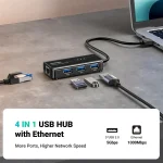 Adaptateur USB compatible avec Windows, Mac et Linux