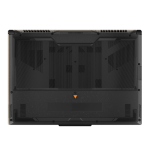 Vue latérale de l’Asus TUF Gaming A16 montrant ses ports USB-C, HDMI et Ethernet.