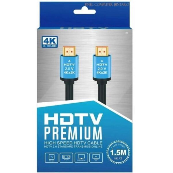 Câble HDMI Premium 1.5m, compatible 4K UHD et HDR, qualité supérieure.