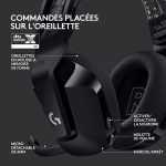 Casque gaming Logitech G733 Lightspeed avec coussinets confortables