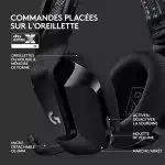 Casque gaming Logitech G733 Lightspeed avec coussinets confortables
