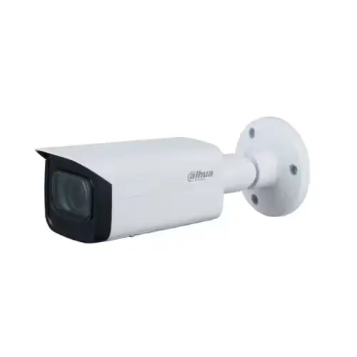 Caméra Dahua 5M IP DH-IPC-HFW2541TP-ZS-27135 en gros plan, avec objectif motorisé et design robuste.