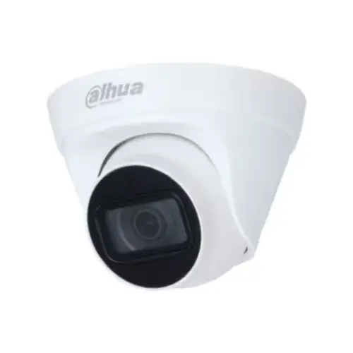 Caméra Dahua IP 2M DH-IPC-HDW1230T1-A-S5 vue avant, caméra de sécurité audio dome.